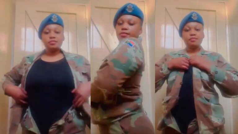 Une soldate se déshabille sur TikTok et se fait renvoyer par l’armée (vidéo) Phindile S’leper
