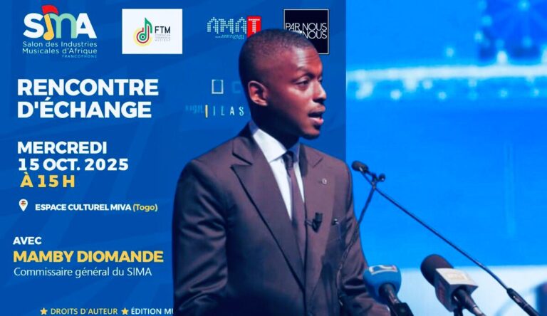 Musique africaine : ne manquez pas la rencontre avec Mamby Diomandé, Commissaire général du SIMA, ce 15 octobre à Lomé